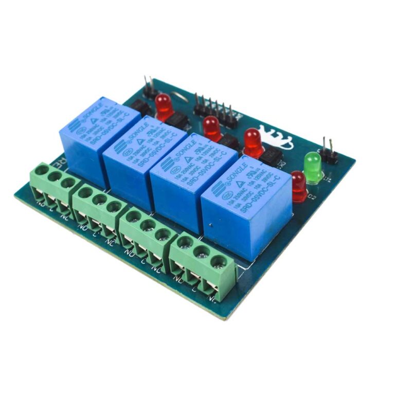 Robozar 17 4-Channel 5V Relay Board Module with Optocoupler