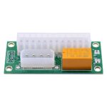24Pin To IDE 4Pin Dual Power Start Up Adapter Card 3