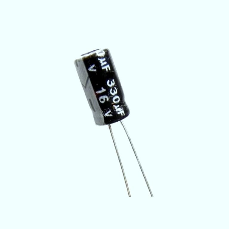 330uF 16V DC Polymer Aluminium Through Hole Capacitor Pack of 20 1