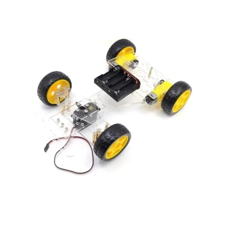 4 WD 2 Motor Single Layer transparent Smart Car Chassis 3