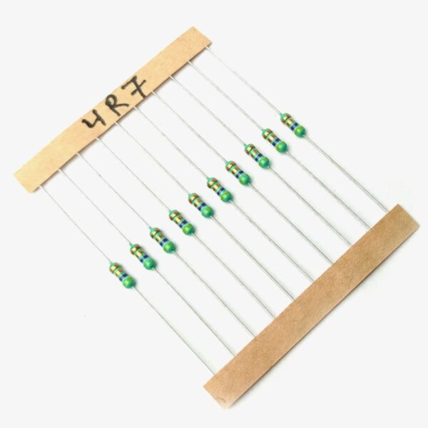 4.7 ohm,  1/4 Watt Resistor with 5% tolerance (Pack of 10)