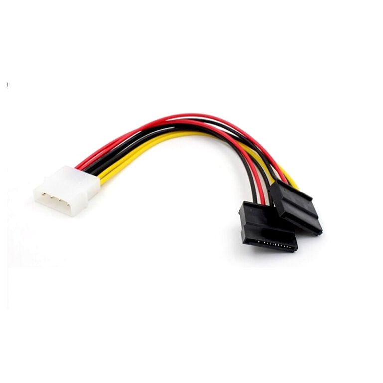 DType Big 4PIN to,  15PIN SATA Split into,  Two Power Cords
