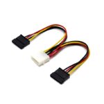 DType Big 4PIN to,  15PIN SATA Split into,  Two Power Cords