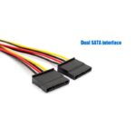 DType Big 4PIN to,  15PIN SATA Split into,  Two Power Cords