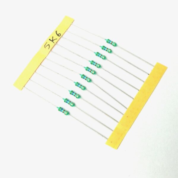 5.6K ohm,  1/4 Watt Resistor with 5% tolerance (Pack of 10)