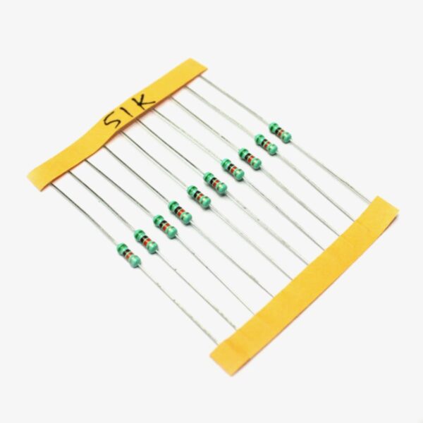 51K ohm,  1/4 Watt Resistor with 5% tolerance (Pack of 10)