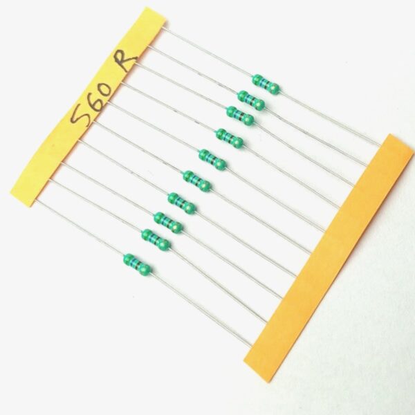 560 ohm,  1/4 Watt Resistor with 5% tolerance (Pack of 10)