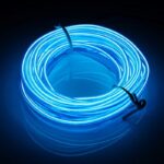 5M Neon Light Dance Party Decor Light Neon LED Lamp Flexible EL Wire Rope Tube Waterproof LED Strip – Only EL Wire -BLUE