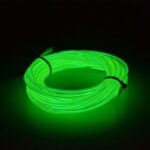 5M Neon Light Dance Party Decor Light Neon LED Lamp Flexible EL Wire Rope Tube Waterproof LED Strip – Only EL Wire -GREEN