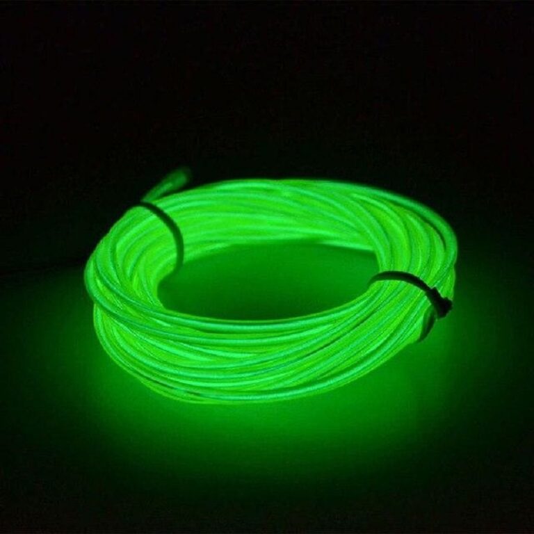 5M Neon Light Dance Party Decor Light Neon LED Lamp Flexible EL Wire Rope Tube Waterproof LED Strip – Only EL Wire -GREEN