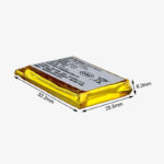 3.7V 600mAH Li-Po Rechargeable Battery PO656 (622632)