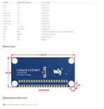 Waveshare 128×128,  1.44inch LCD display HAT for Raspberry Pi