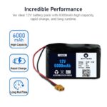 12V 6Ah Lithium Battery Pack – LiFePo4 Battery with 1 year Warranty