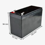 Plastic Battery Box For Lithium Battery Pack (150x94x63)mm – 6Ah/7.2Ah/10Ah
