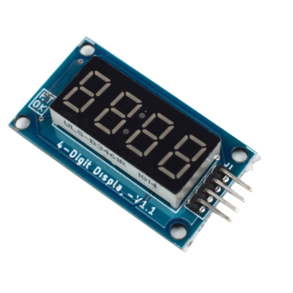 4 digit multiplexed seven segment Led Display Module - Robozar