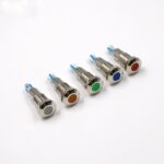 White 3-9V 8mm LED Metal Indicator Light