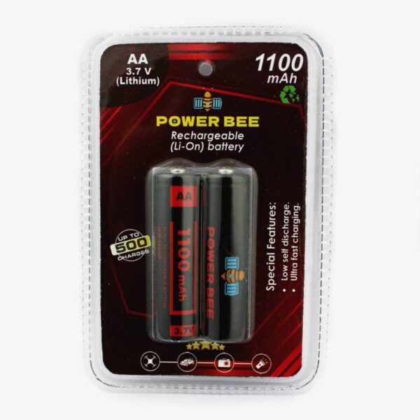 Rechargeable AA Battery 3.7V 1100mAh – (Pack of 2)