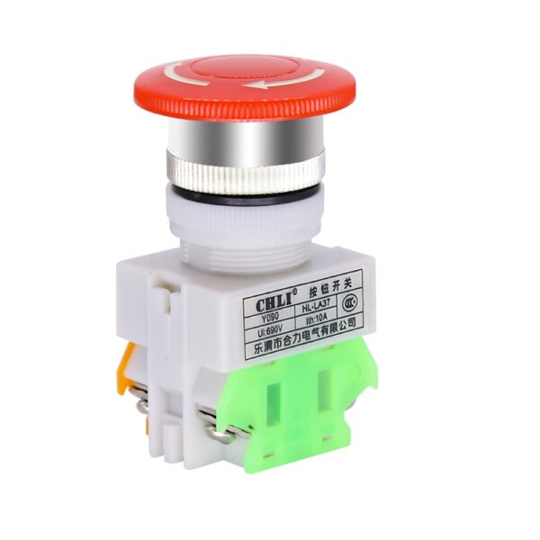 Red Mushroom Cap LAY37-,  11ZS 1NO 1NC DPST,  Emergency Stop Push,  Button Switch AC 660V 10A,  Switch Equipment Lift,  Elevator Latching Self Lock