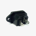 3-Pin Male Panel Mount AC Power Supply Socket – 10A 250V