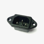 3-Pin Male Panel Mount AC Power Supply Socket – 10A 250V
