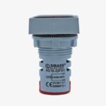 SIBASS AD16-22FSV AC Voltmeter Display Square Red 22mm (60 to 500 VAC)