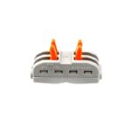 CH-812 0.08-2.5mm SPL-2 Pole Wire Connector with Spring Lock Lever for 2 Wire line Connection