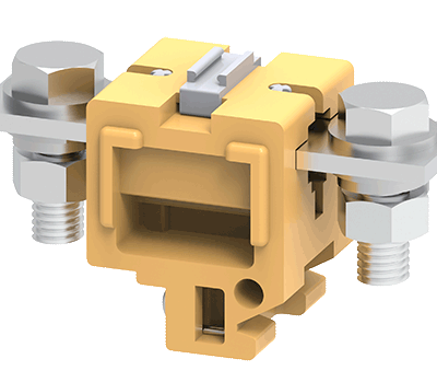 Connectwell CTS95L 95 sq mm Feed Thru Bolt/Nut Melamine Terminal Block