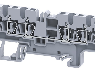 Connectwell CX2.5/4 2.5 sq.mm Spring Clamp Feed Through Terminal Blocks