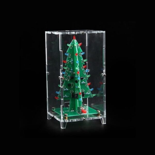 DC 5V Operated Colorful Christmas LED Tree DIY kit with Acrylic case 10
