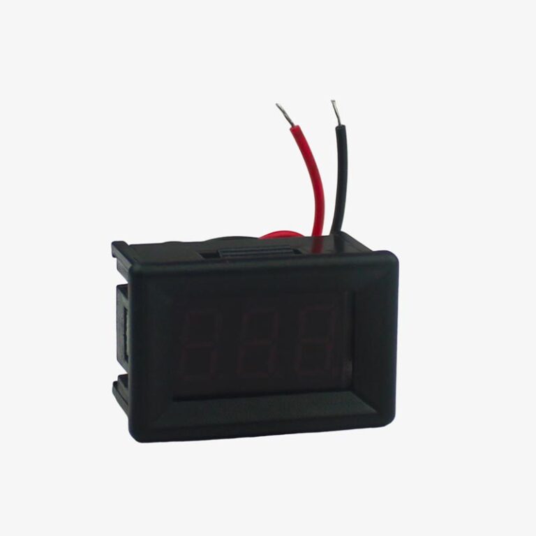 Robozar 13 DC Voltmeter Panel(Red) Digital LED (5-30V)