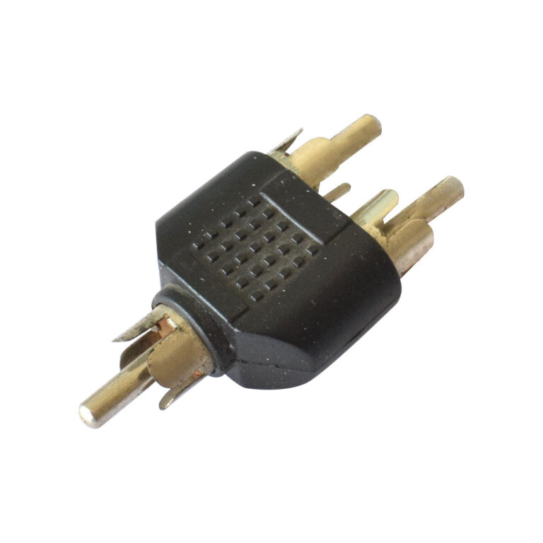 Robozar 18 1 Male To 2 Pin Male RCA Y Splitter Adapter For Audio Video