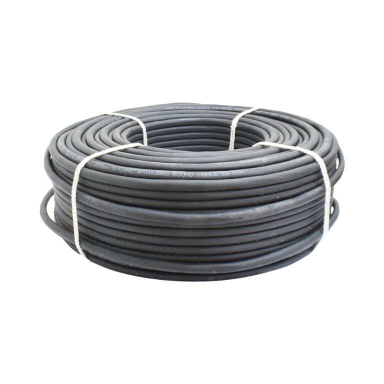 Robozar 17 6 Core 16/.200mm Black Shielded Round Cable (90 Meter)