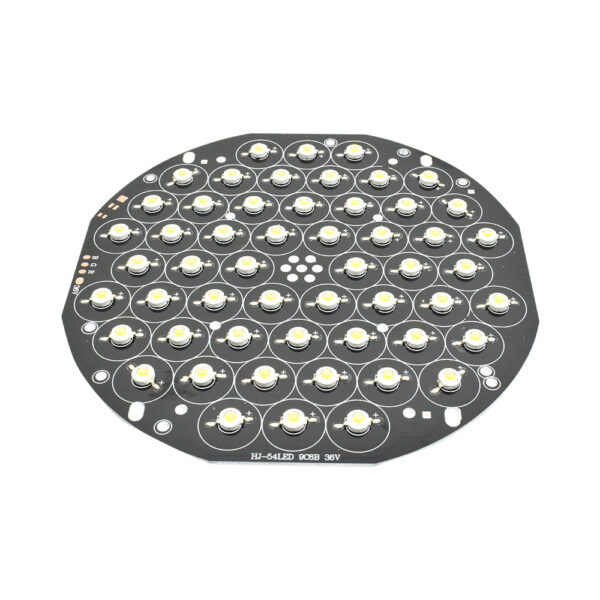 36V 54 LED 3W/3V 200mm Round Warm White Metal Core LED PCB