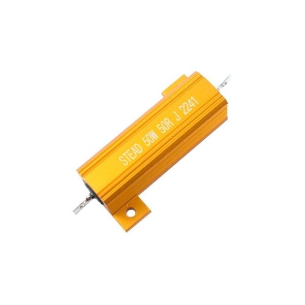 Stead 50 ohm 50W Aluminum Housed Wire Wound Chassis Mount Resistor