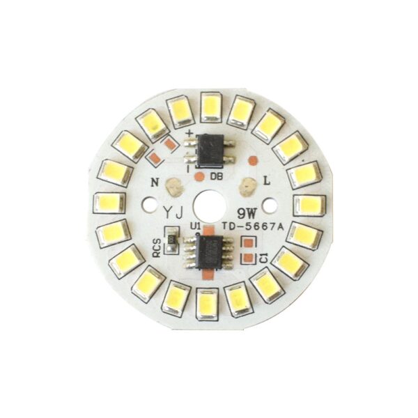 9W 220VAC White 38mm Round DOB LED