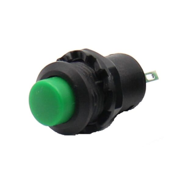 Green R13 502 12MM 2PIN Momentary Self Reset Round Cap Push Button Switch