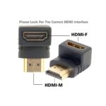 HDMI Female to HDMI Male Right,  Angle Adapter for Raspberry Pi 3