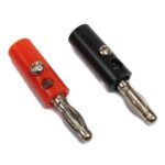 Banana Plug Connector Pair (RED + BLACK) 4mm