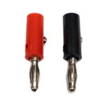 Banana Plug Connector Pair (RED + BLACK) 4mm