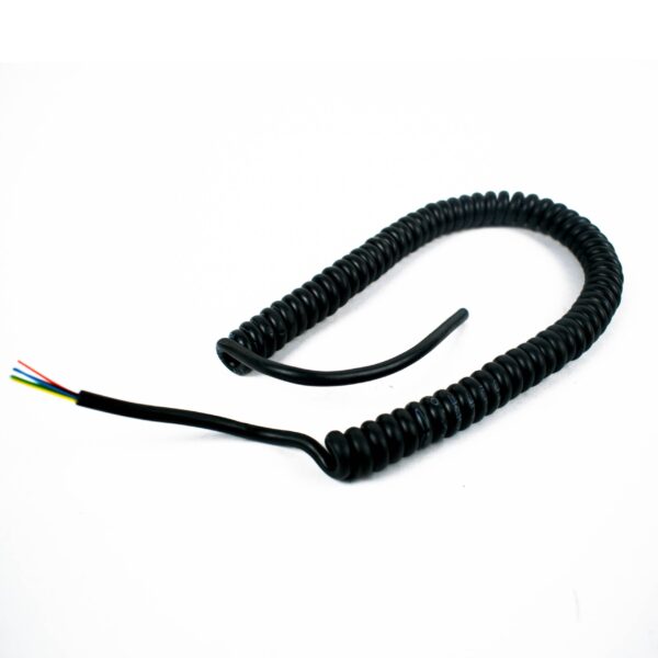 6 Core Copper Shielded Spiral Cable 7/0.193mm (2 meter) Black