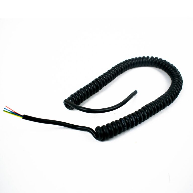 6 Core Copper Shielded Spiral Cable 7/0.193mm (2 meter) Black