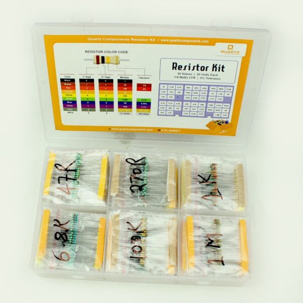 Resistor Mega Combo Kit (50 values,  20 each – 1000 resistors)