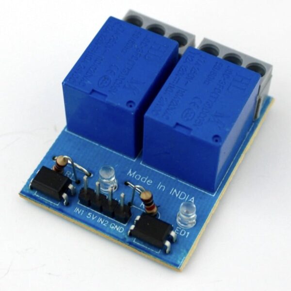 Dual Channel 5V Relay Module – Made in India