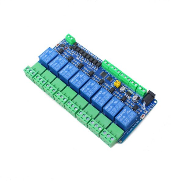 12V Modbus RTU 8,  Channels Relay Module,  Input Optocoupler,  Isolation RS485 MCU