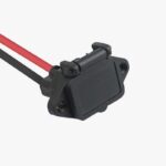 3 Pin Male Connector / IEC Screw Panel Mount Power Socket with Wire and Plastic Cover