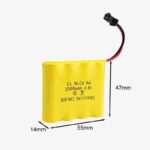 3500mAh 4.8v Ni-Cd AA Cell Battery Pack with SM Connector for Cordless Phone,  Toys,  Car,  DIY Project Battery