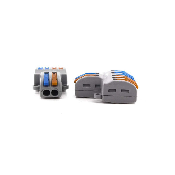 PCT-SPL-62 0.08-2.5mm 6:2 Pole Wire Connector Terminal Block with Spring Lock Lever for Cable Connection