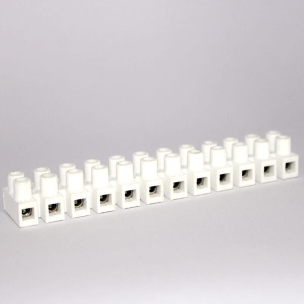 Panel Mount Barrier Terminal Block – 2 Row,  12 Way,  15A