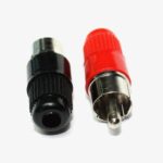 RCA Plug Male Connector Pair (Red & Black)