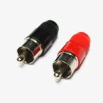 RCA Plug Male Connector Pair (Red & Black)